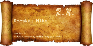 Rocskay Mike névjegykártya
